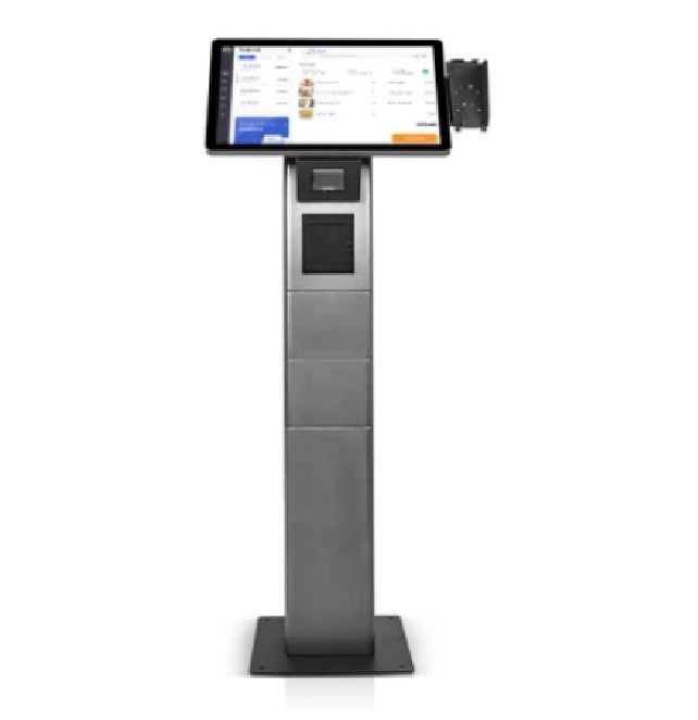 27 inch android based self service Receipt touch screen kiosk with RFID+QRCODE Scanner + NFC