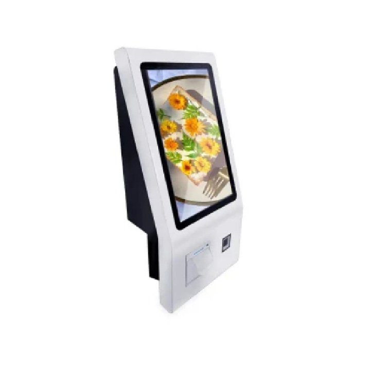 Semi Desktop Wireless Scanning Smart Charging Touch Monitor Fast Food Restaurant Digital Self service Meal Ordering Kiosk machine